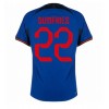 Herren Fußballbekleidung Niederlande Denzel Dumfries #22 Auswärtstrikot WM 2022 Kurzarm
